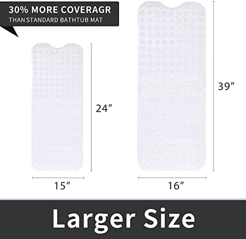 ROSMARUS Non-Slip Extra Long Shower Mat 16 x 39