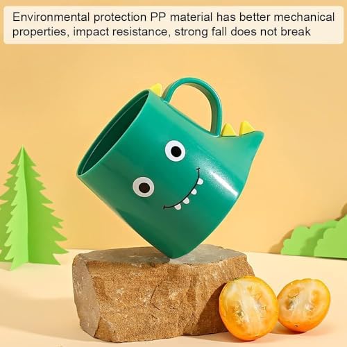 Plastic Kids Toothbrush Holder 2PCS Dinosaur Bathroom Cup Durable Reusable Tumbler
