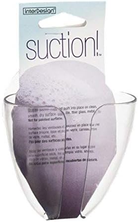 InterDesign Clear Suction Cup Soap Holder for Kitchen and Bath
