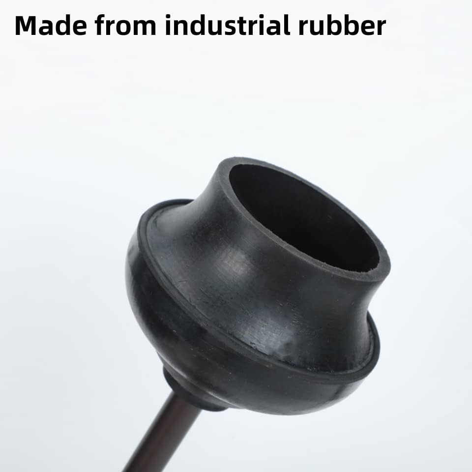 Gecious Black Toilet Plunger with Holder