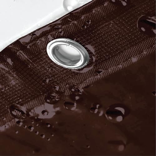 Premium 6 Gauge PEVA Magnetic Shower Curtain Liner 70x72 Chocolate