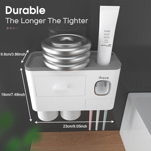 iHave Wall Mounted Toothbrush Holder with Dispenser 1