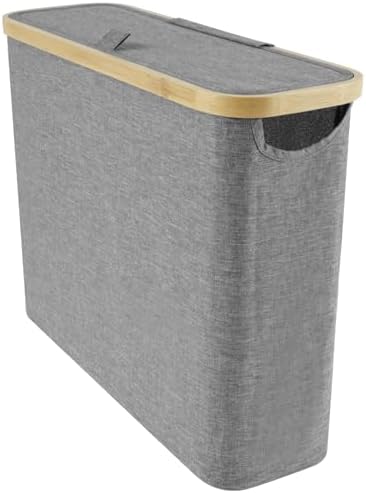 Toilet Paper Basket with Lid Holds 12 Rolls Gray