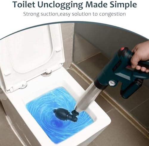 Electric Toilet Plunger with Barometer for Efficient Clog Removal