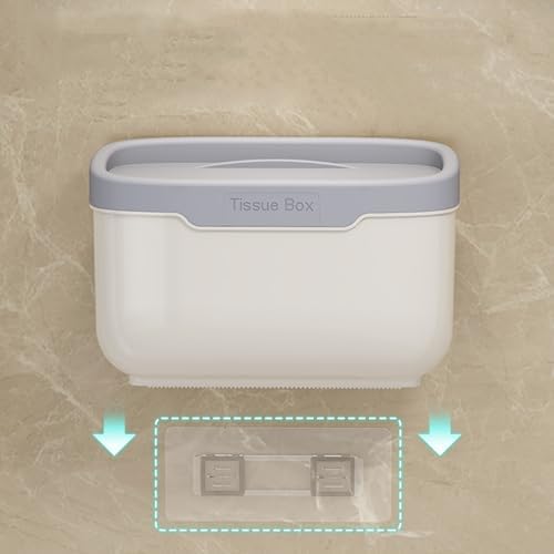 BLIUNAVDO Wall-Mounted Toilet Tissue Box with Double Shelf