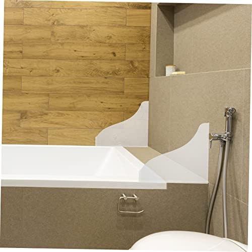 JECOMPRIS Bathtub Corner Set of 2 Acrylic Splash Guards 1