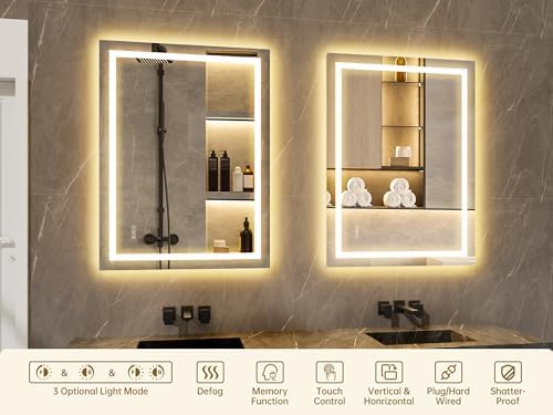 LOYAL STAR 72x36 LED Vanity Mirror with Backlit Front Light