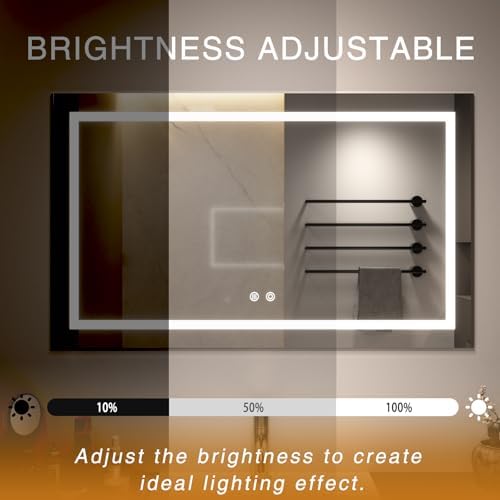 Yidabath LED Mirror with Front Light 24x32 Inch