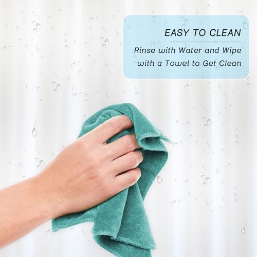 YISURE No Hook Shower Curtain Liner 72x74 Inches