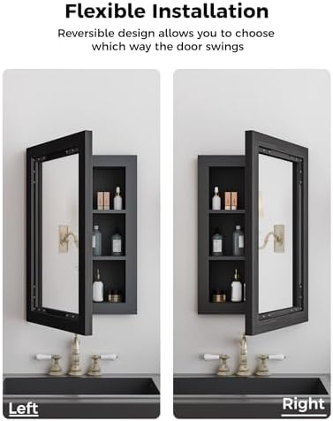 FLYJOE 16x24 Inch Farmhouse Medicine Cabinet Mirror with Storage 1