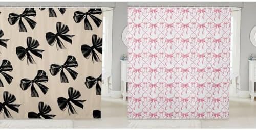 Erosebridal 3D Print Bow Shower Curtain 72x72