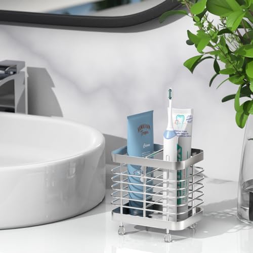 Luxspire Wall Mounted Toothbrush Holder 2 Slots Stainless Steel Silver 1
