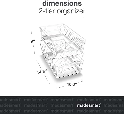 Madesmart 2 Tier Storage Baskets with Handles