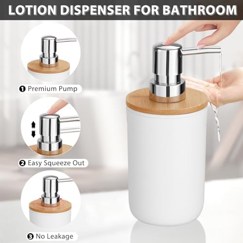 iMucci 5 Piece Plastic Bathroom Decor Set