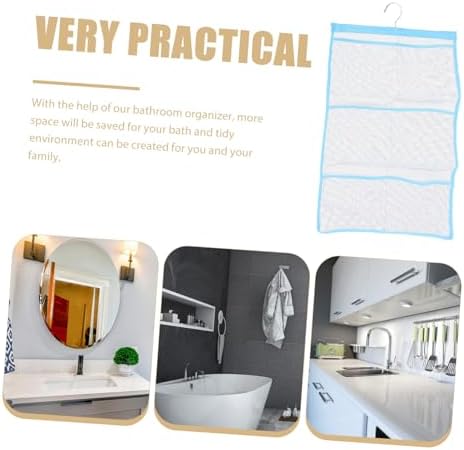 Alipis Mesh Shower Organizer for Shower Curtain Rings