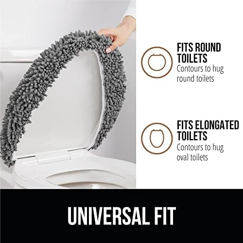 Gorilla Grip Toilet Lid Cover and Bath Rug Bundle 1