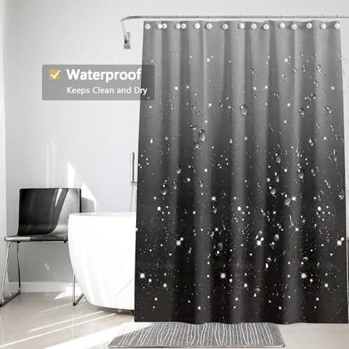 TIKABC 72x72 Inch Magnetic PEVA Shower Curtain Liner