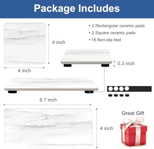 Deceram Set of 4 Water Absorbing Stone Drying Trays 1