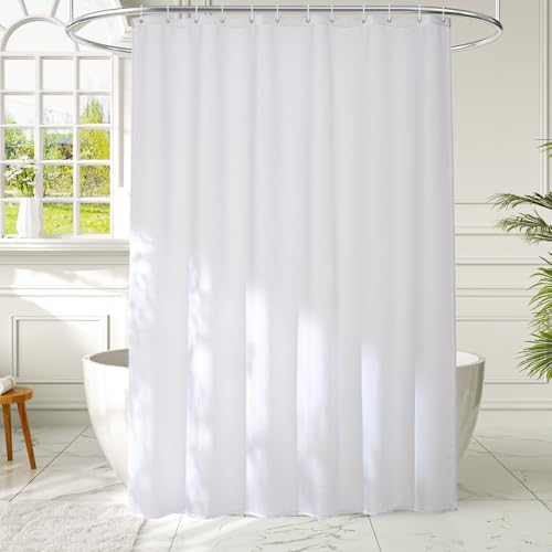 Furlinic 72x72 Waterproof Shower Curtain Liner with 12 Rustproof Hooks