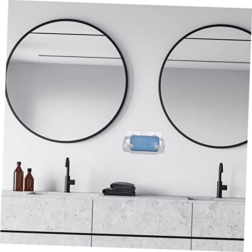 BRIGHTFUFU No Punching Soap Dish Holder Wall Mounted Silver 1