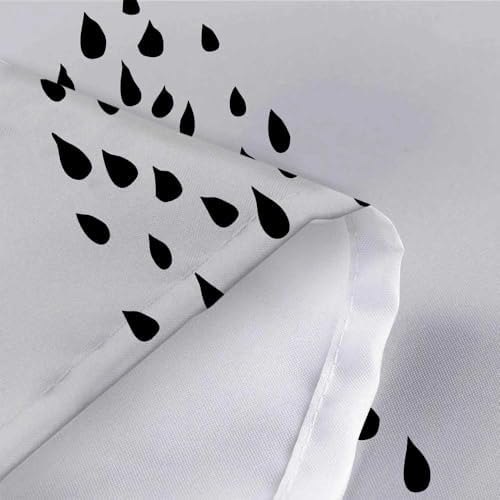 Ptrxobj Grey White Polka Dot Shower Curtain Set
