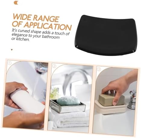 HOOTNEE Curved Soap Dish Multi-Function Drainer for Bathroom Countertop