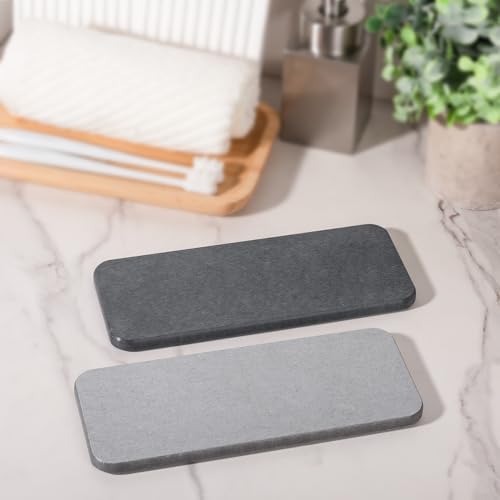 Heagoale Water Absorbing Stone Tray - Dark Grey