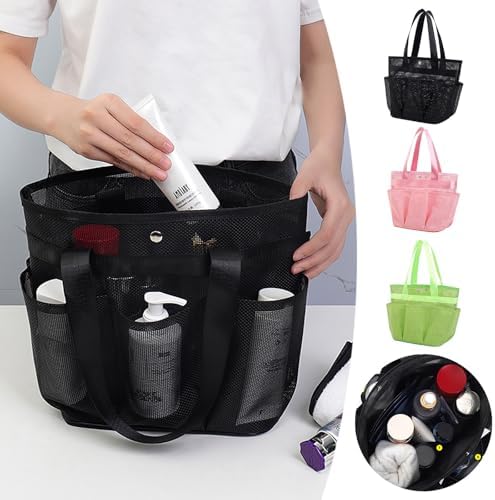 Mesh Shower Caddy with Upgraded Deep Pockets and 2 Handles