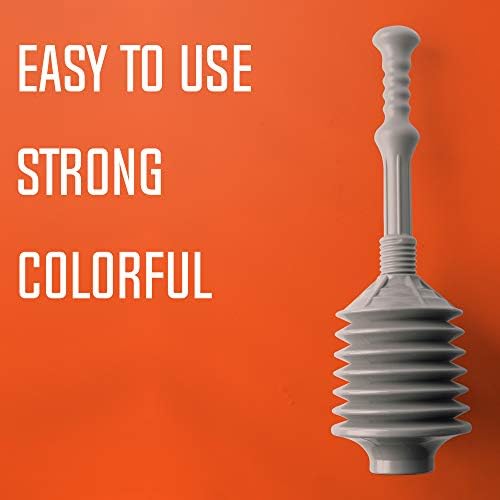 JS Jackson Supplies Professional Bellows Toilet Plunger - Grey