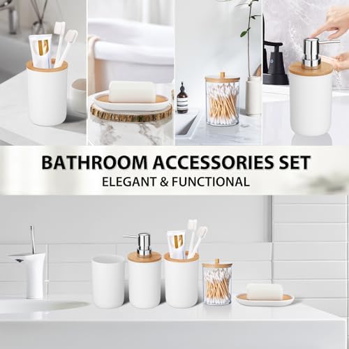 iMucci 5 Piece Plastic Bathroom Decor Set