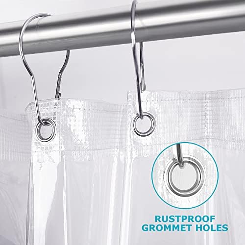White 10G Heavy Duty Vinyl Shower Curtain Liner 36x72 Inches