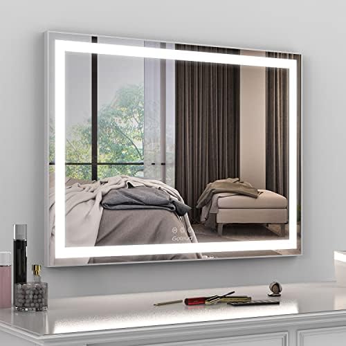 NICESTi Large Vanity Mirror with USB Lights and Adjustable Brightness