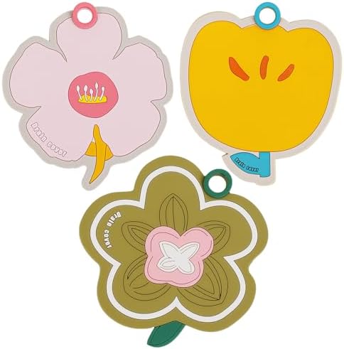 Framendino 3 Pack Flower Shaped Silicone Bathtub Drain Cover 1
