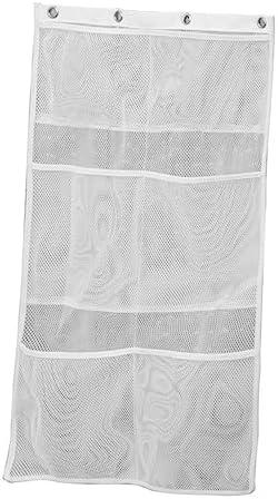 Parliky Hanging Mesh Bag Shower Organizer Storage Basket Pockets