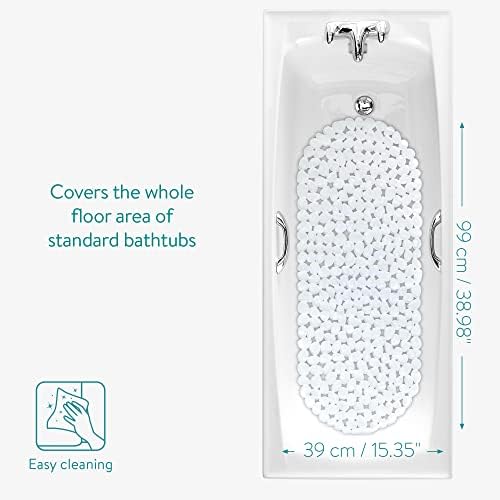 Navaris Pebble Bath Mat - Non Slip with Suction Cups