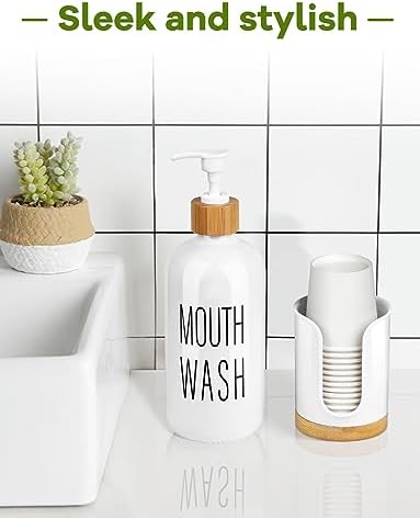 Bathroom Cup Dispenser - PCBamboo White Pack of 1 1