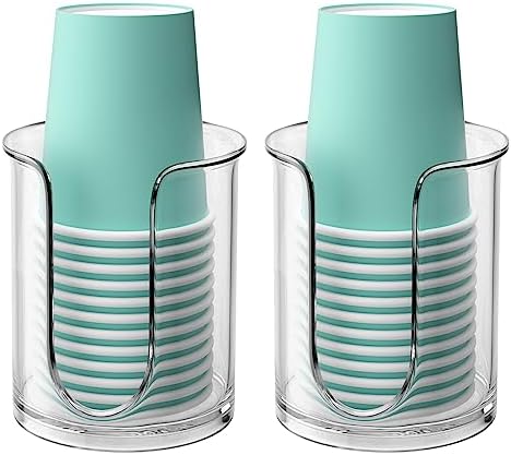 BYAWAY 2 Pack 5 oz Bathroom Cup Dispenser