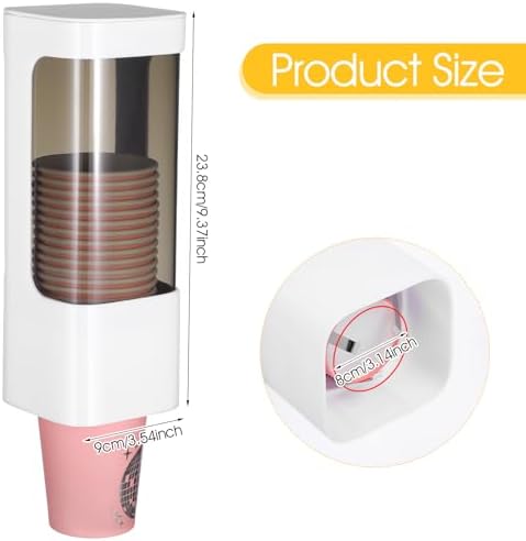 Molain Wall Mounted Cup Dispenser for 3oz-5oz Cups 1