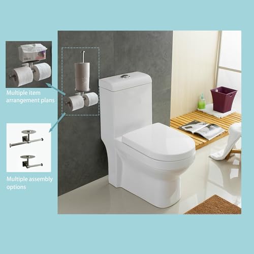 AMLDAF 4-Roll Stainless Steel Toilet Paper Holder with Brushed Nickel Finish