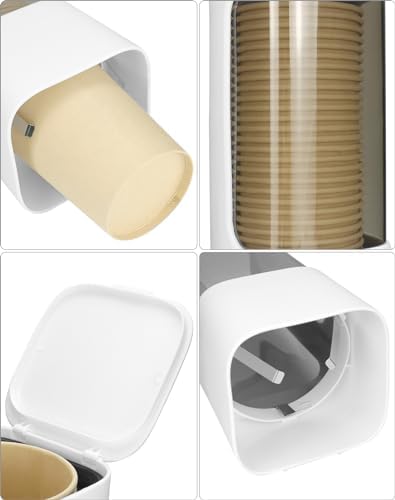 QWORK Wall Mount Paper Cup Dispenser 2 Pack 3-5oz