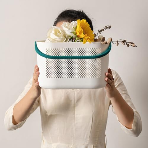 Portable Shower Caddy with Handle and Drainage Holes