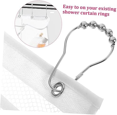 Holibanna 2pcs Mesh Shower Organizer Hanging Hooks 1