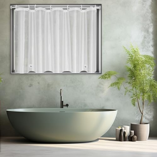 UFRIDAY Frosted Privacy Shower Curtain Liner 40x36 Inch