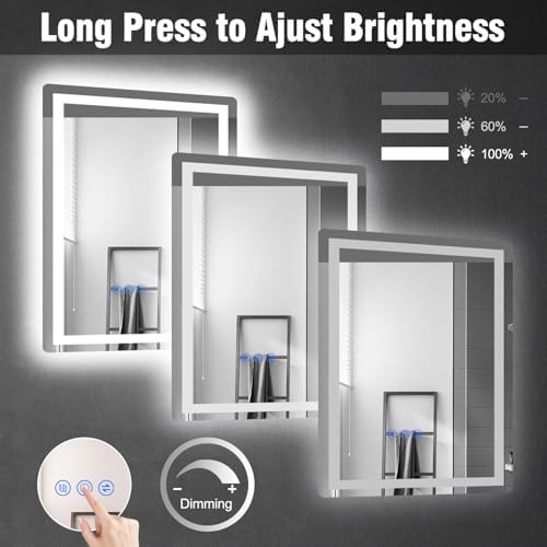 GoZoom LED Bathroom Mirror 20x28 with Lights