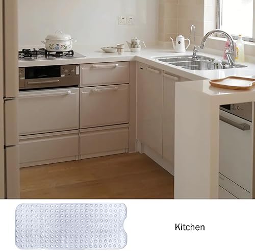 ABCISI Extra Large Non-Slip Bath Mat with Drain Holes