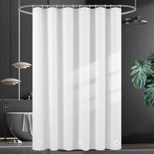 UFRIDAY Premium PEVA White Shower Curtain Liner 72x66 Inch