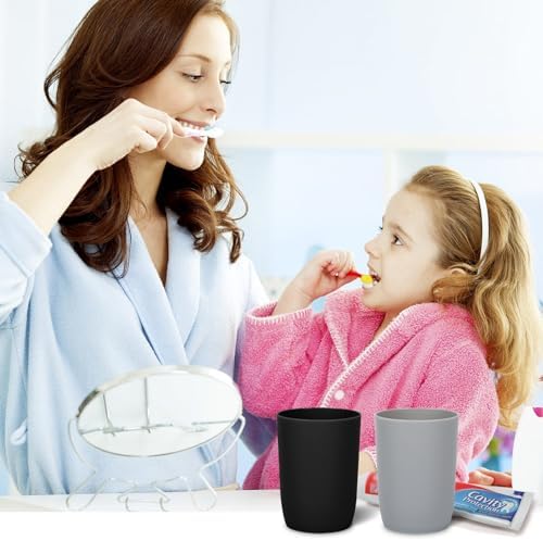 Topsky 4pcs Bathroom Toothbrush Cup Reusable Tumblers