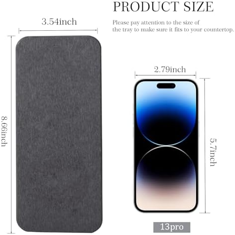 Heagoale Water Absorbing Stone Tray - Dark Grey