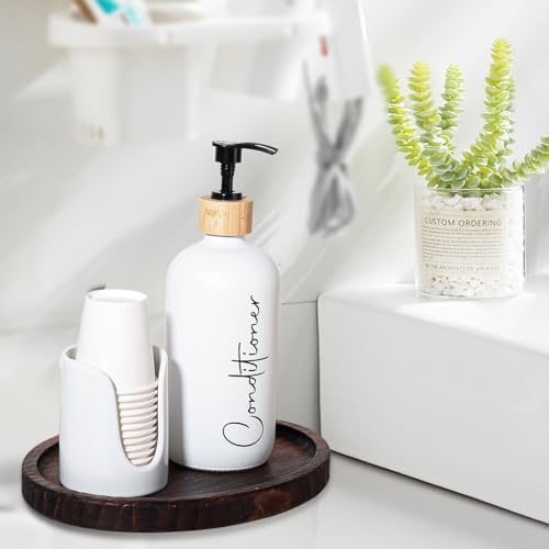Bathroom Cup Holder Ceramic 3-4 oz Cup Dispenser White
