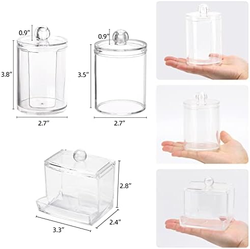 Tbestmax Bathroom Organizer Set - 3 Canisters with Plastic Lids